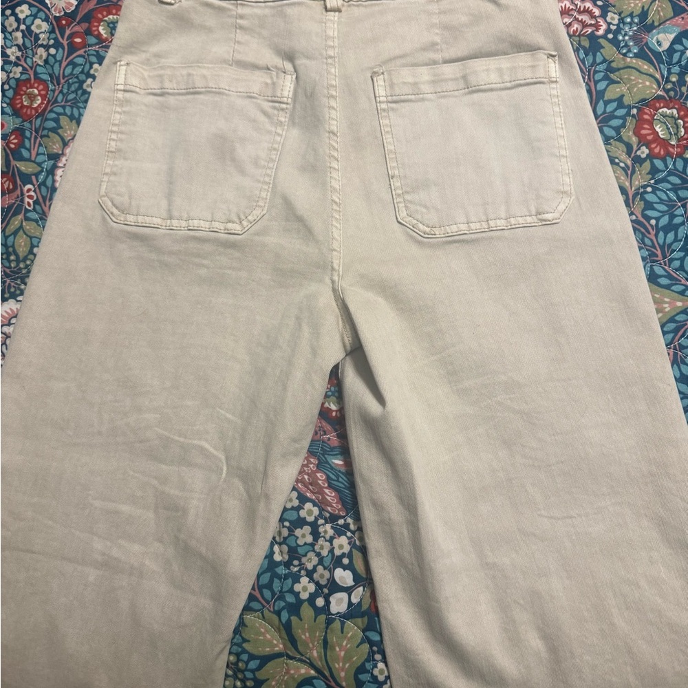 Pat New York Light Beige Wide Leg Jeans - Picture 4 of 9